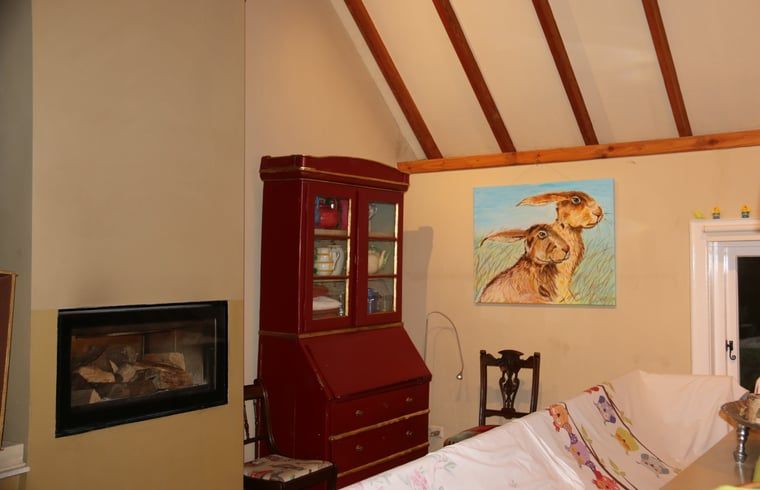 Unique decoration in cottage in Heeten, Salland, with colorful artworks.