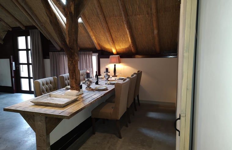 Atmospherically set table in Holiday home in Nieuwleusen, Salland, Overijssel.