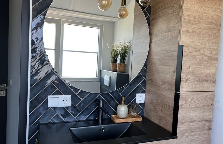 Elegante badkamer in Vakantiehuis in Hellendoorn, met moderne voorzieningen in Salland, Overijssel.