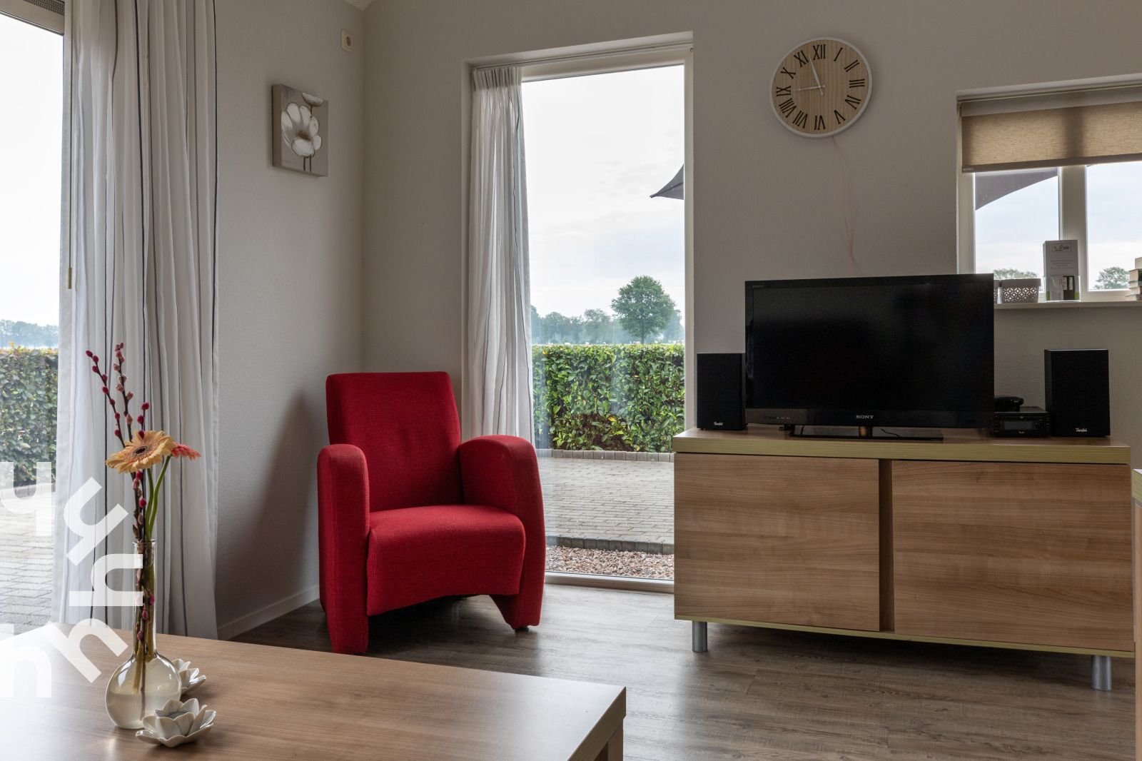 Eethoek in vakantiehuis OV218, Haarle, Hellendoorn, met sfeervolle inrichting in Salland, Overijssel.