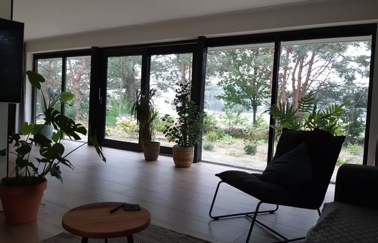 Panoramic view from the living room of Holiday home in Ommen, Vechtstreek, Overijssel.