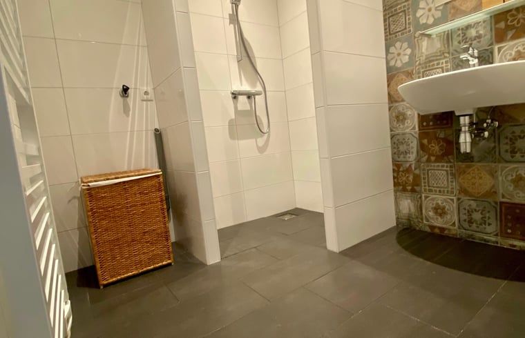 Modernes Badezimmer mit Dusche im Ferienhaus in Beerze, Overijssel