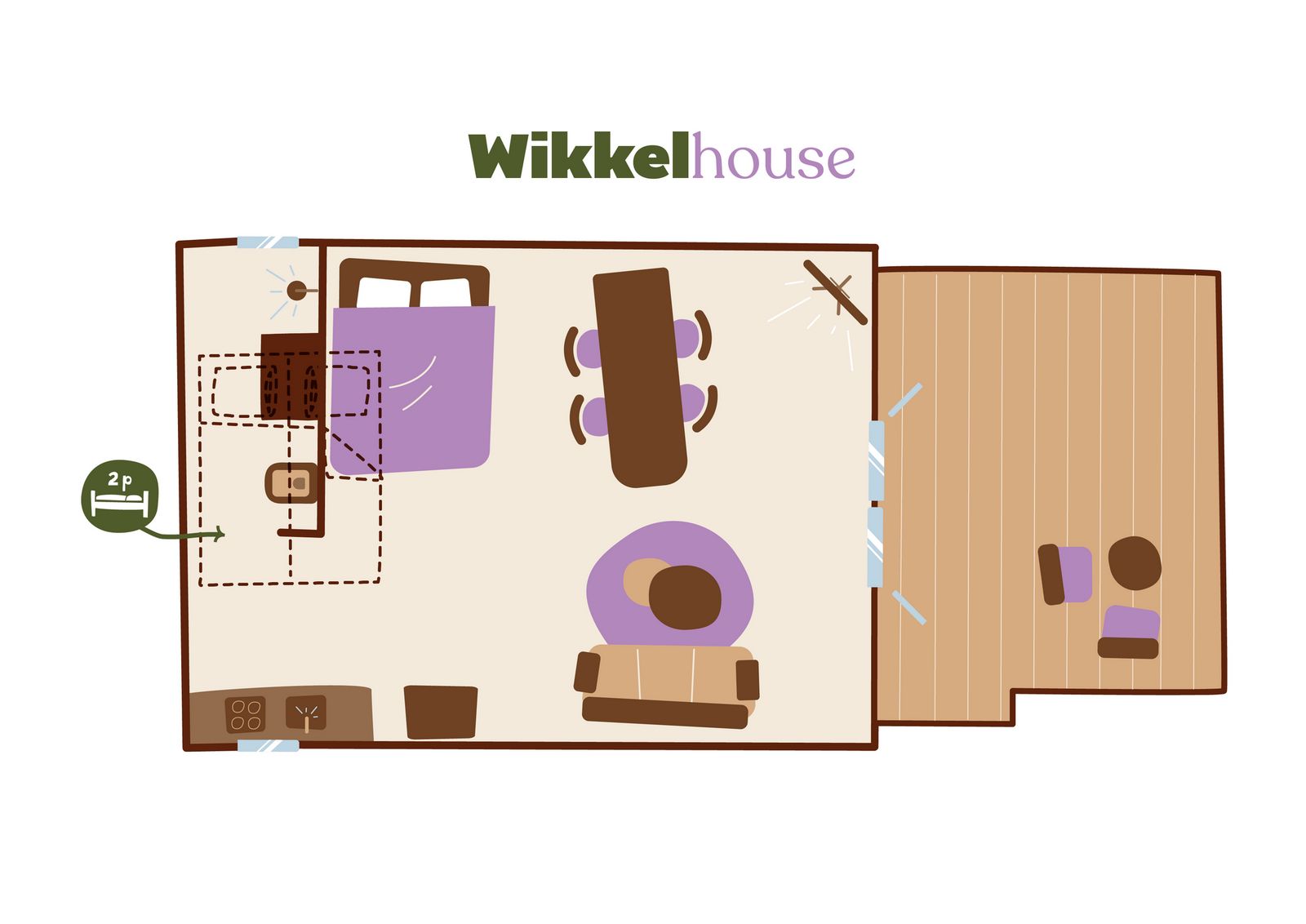 Map of Wikkelhouse glamping lodge in Beerze, Vechtstreek, Overijssel.