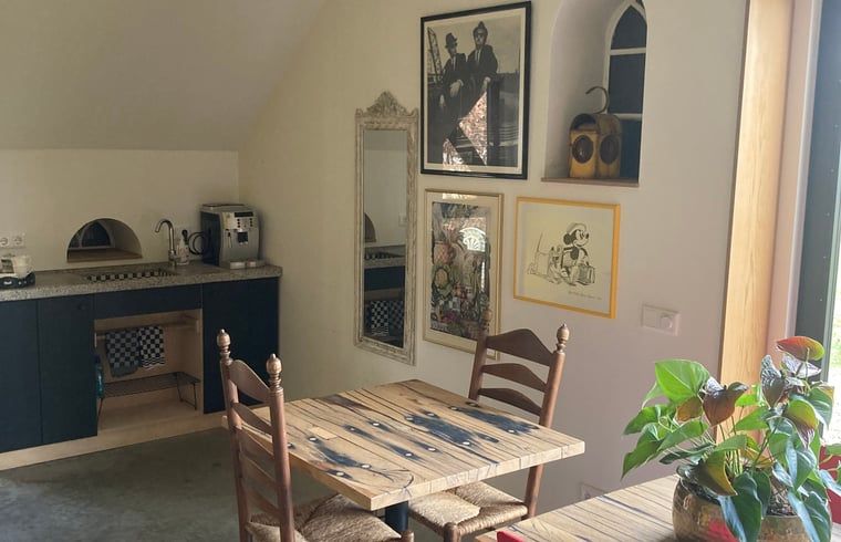 Essecke und Kueche im Ferienhaus in Dalfsen, Vechtstreek, Overijssel.