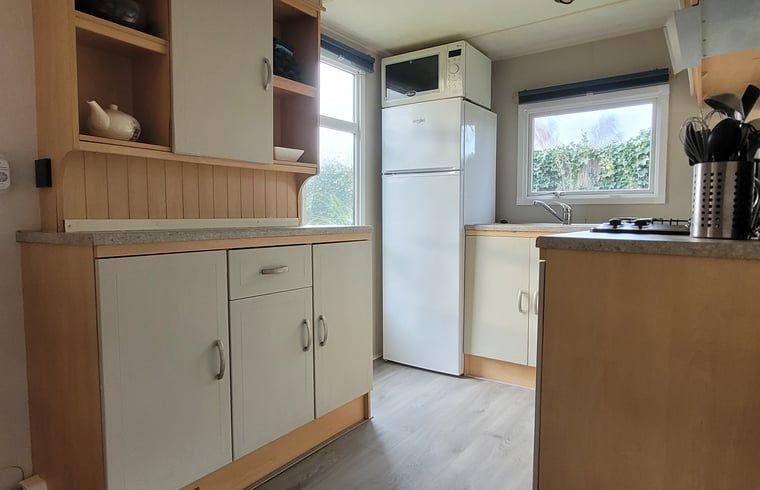 Volledig uitgeruste keuken in Vakantiehuis in Balkbrug, ideaal voor koken.