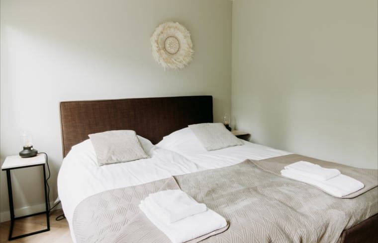 Gezellige slaapkamer in Vakantiehuisje in Rheezerveen, Vechtstreek, Overijssel.