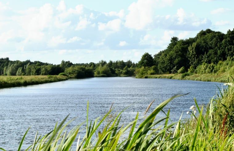 Quiet river near Holiday cottage in Marienberg, Vecht region, Overijssel.