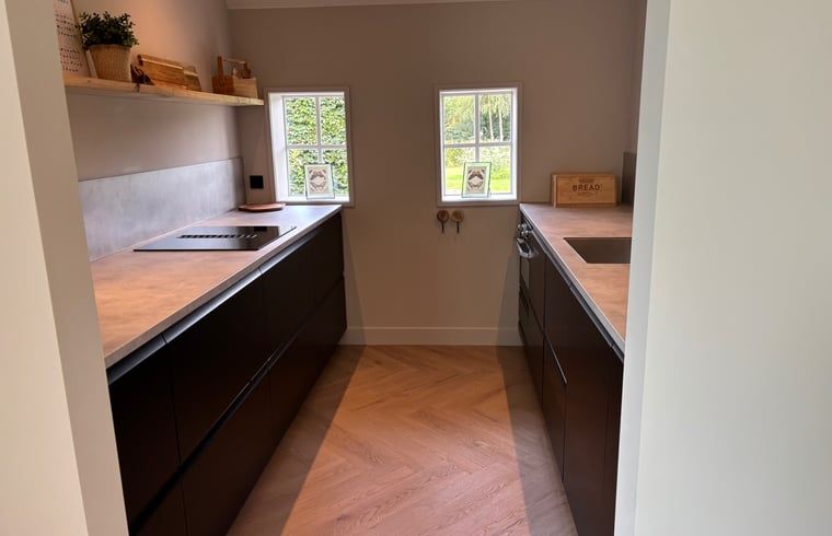 Moderne Kueche im Ferienhaus in Arrien, ideal fuer einen erholsamen Aufenthalt in der Region Vecht, Overijssel.