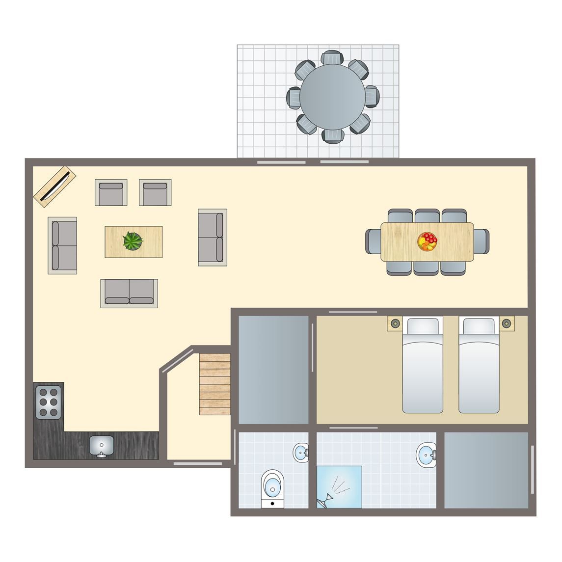 Guest house 542333 - Bungalow Vechtstreek - De Vlegge | 8-persoons bungalow | 8E