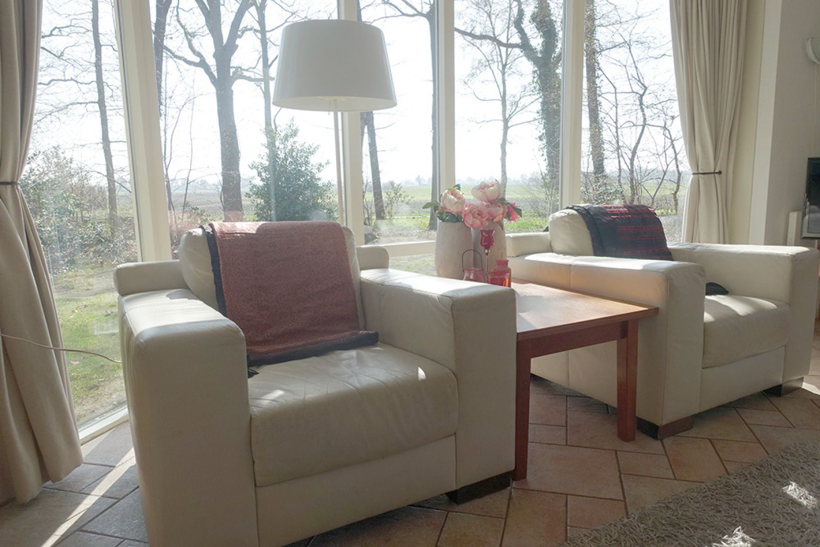 Rustige oprijlaan naar vakantiehuis OV650 in Lemele, Vechtstreek.