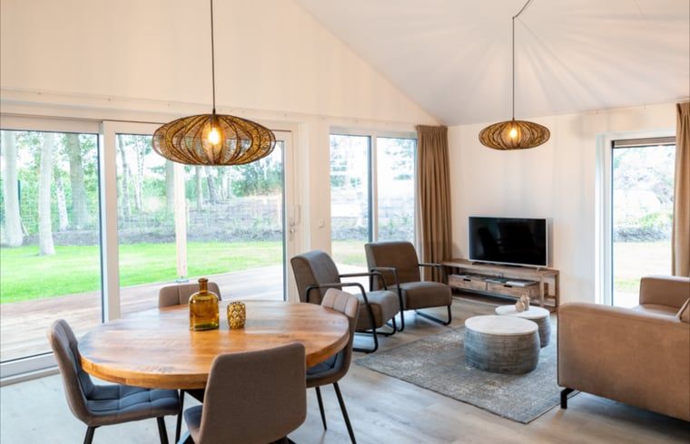 Cozy living room in Cottage in Radewijk, vacation accommodation in the Vecht region, Overijssel.