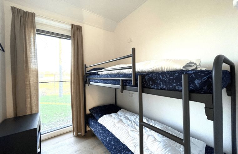 Bunk bed in child-friendly room of cottage in Radewijk, Vecht region, Overijssel.