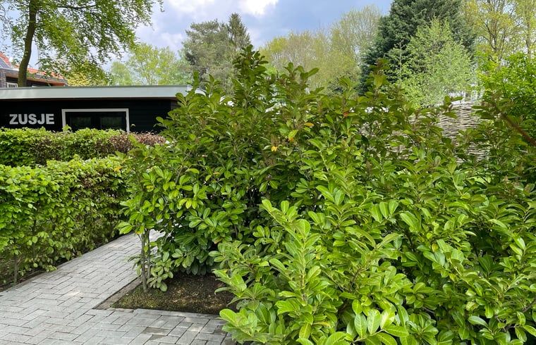 Voorzijde van Vakantiehuis in Bruchterveld, moderne uitstraling in Vechtstreek, Overijssel.