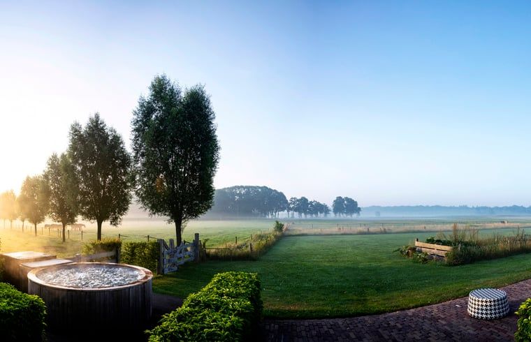 Panoramic view of nature around Holiday home in Hoonhorst, Vechtstreek, Overijssel.