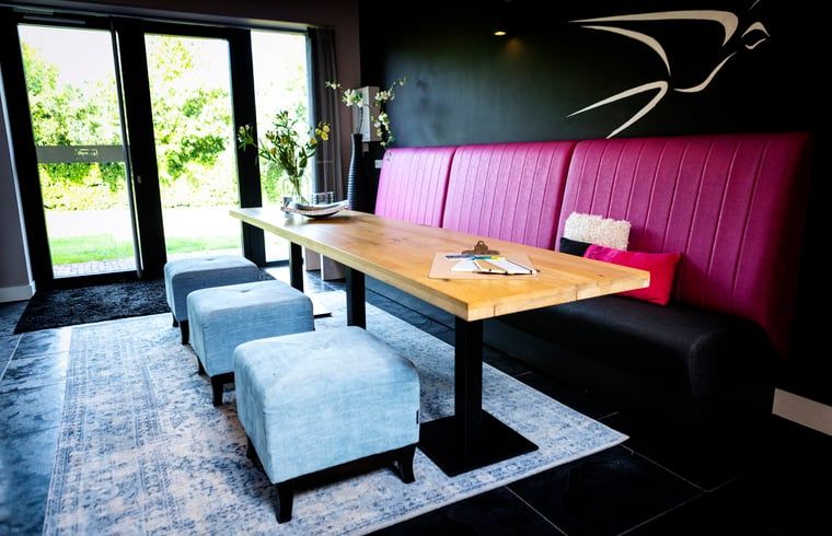 Modern dining room in Holiday home in Hoonhorst, Vechtstreek, Overijssel.