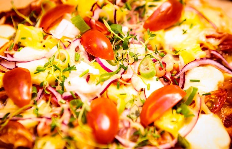 Fresh pizza at Holiday home in Hoonhorst, culinary experience in the Vecht region, Overijssel.