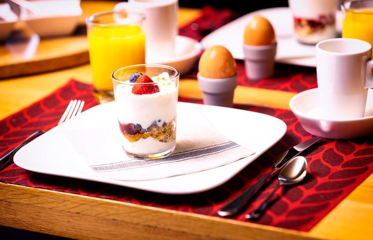 Healthy breakfast at Holiday home in Hoonhorst, start the day well in the Vecht region, Overijssel.