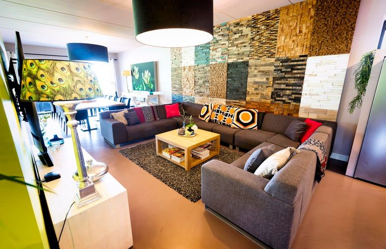 Cozy living room in Holiday home in Hoonhorst, comfort in the Vecht region, Overijssel.