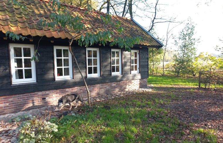Charmant vakantiehuis in Brucht, Vechtstreek, Overijssel met traditionele houten gevel.