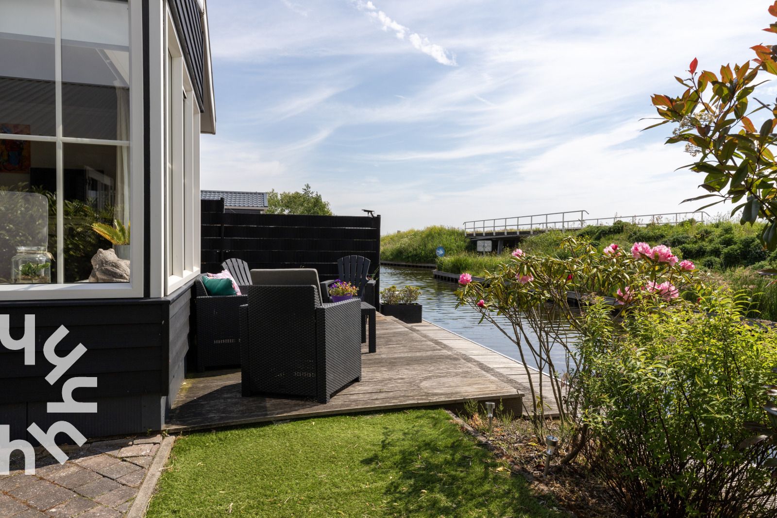 Traditioneller Holzschuppen am Ferienhaus OV535 in Giethoorn, ideal fuer die Lagerung in Nordwest Overijssel, Overijssel.