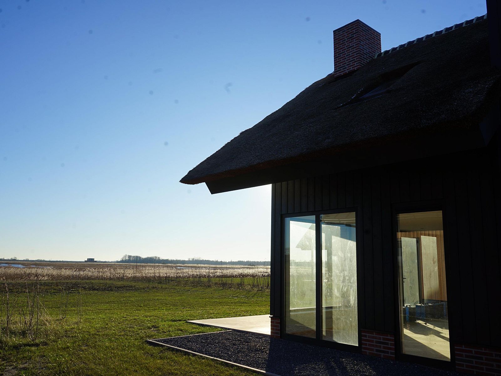 Freistehendes Haus in Kampen mit Blick auf die weitlufige Natur im Nordwesten von Overijssel, ideales Ferienhaus fr Ruhe und Raum.
