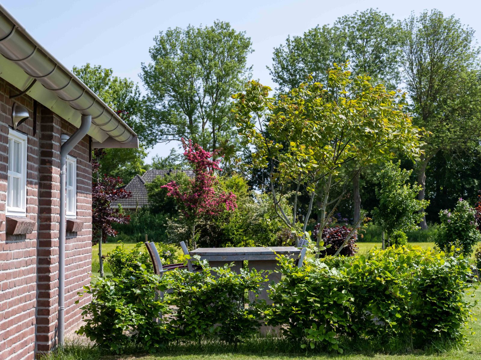 Moderne badkamer van vakantiehuis OV701 in Scheerwolde, Overijssel met stijlvolle wastafel.