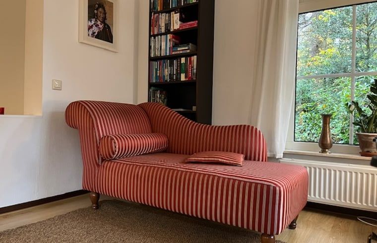 Holzofen im Ferienhaus in IJhorst, schafft eine gemuetliche Atmosphaere fuer einen erholsamen Aufenthalt in Overijssel.