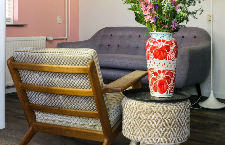 Comfortabele zithoek in Vakantiehuis in Kalenberg, Noordwest Overijssel, Overijssel.