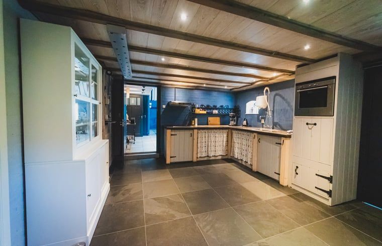 Moderne keuken in Vakantiehuis in Sint Jansklooster, Noordwest Overijssel, volledig uitgerust voor kookliefhebbers.