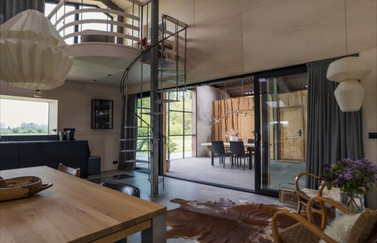 Open living space in Holiday home in Zalk, with access to terrace in Northwest Overijssel.