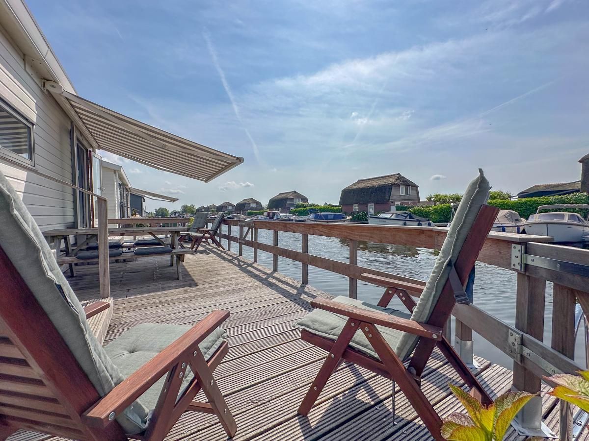 Uitzicht vanaf het terras van Blauwborst 24-18 vakantiehuis in Breukelen, Utrecht