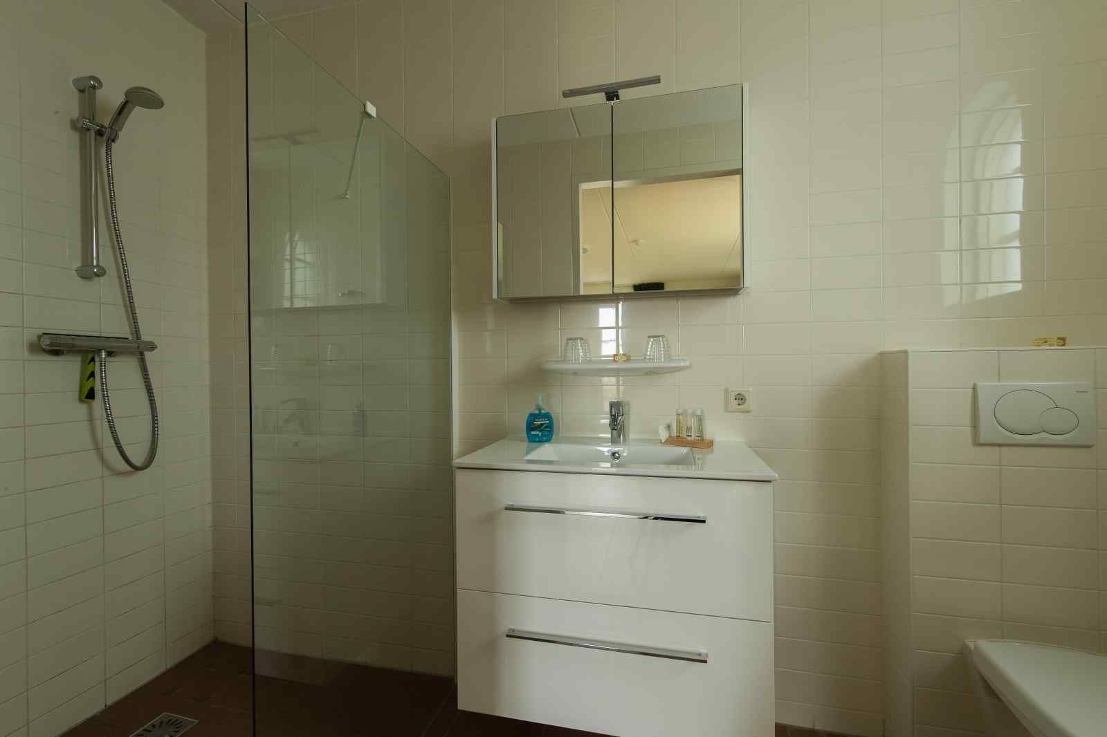 Elegantes Badezimmer mit modernen Annehmlichkeiten in der Ferienwohnung UT020 in Vreeland, Utrecht