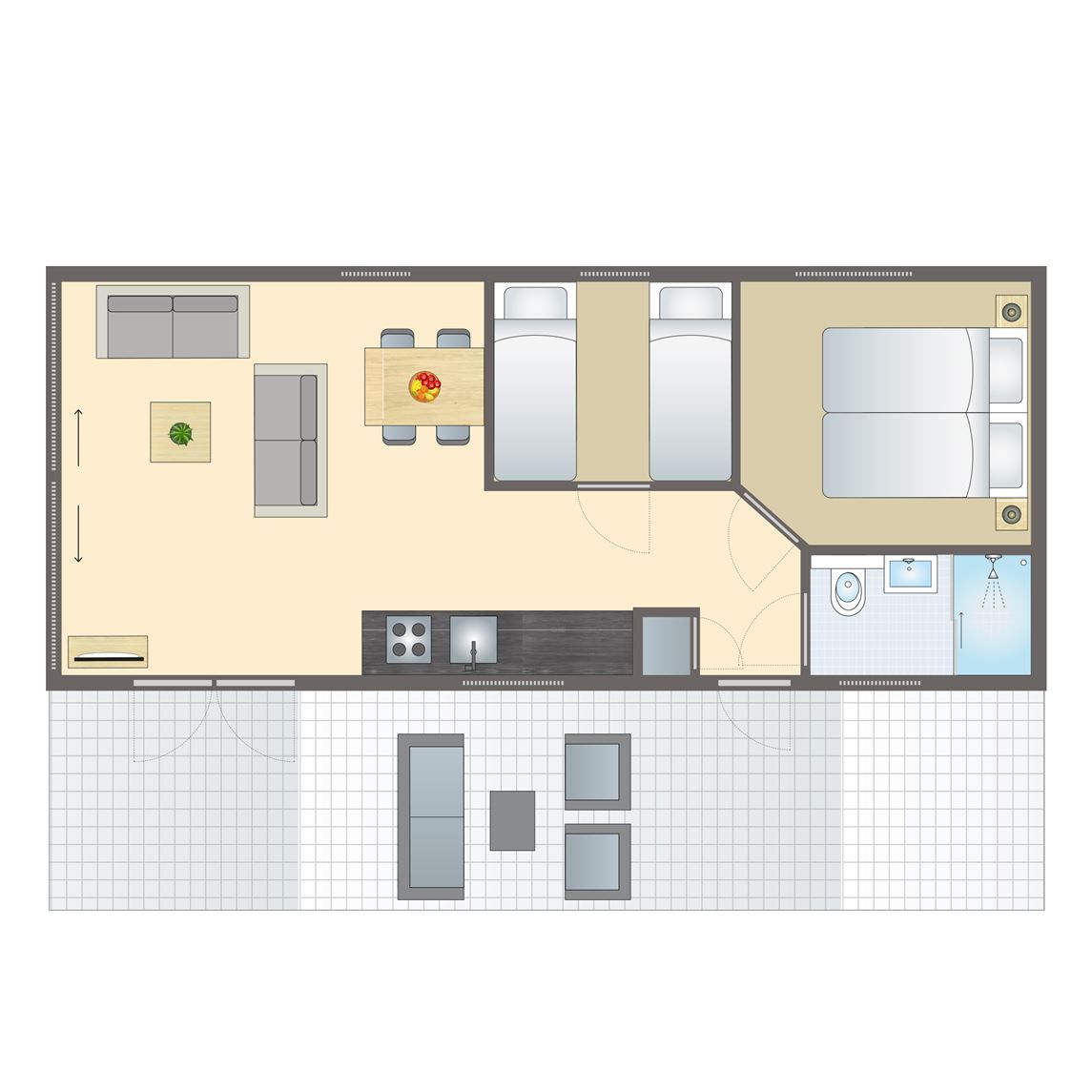 Unterkunft 5707122 - Bungalow Utrechtse Heuvelrug - 4-persoons Eco Cottage | 4B2