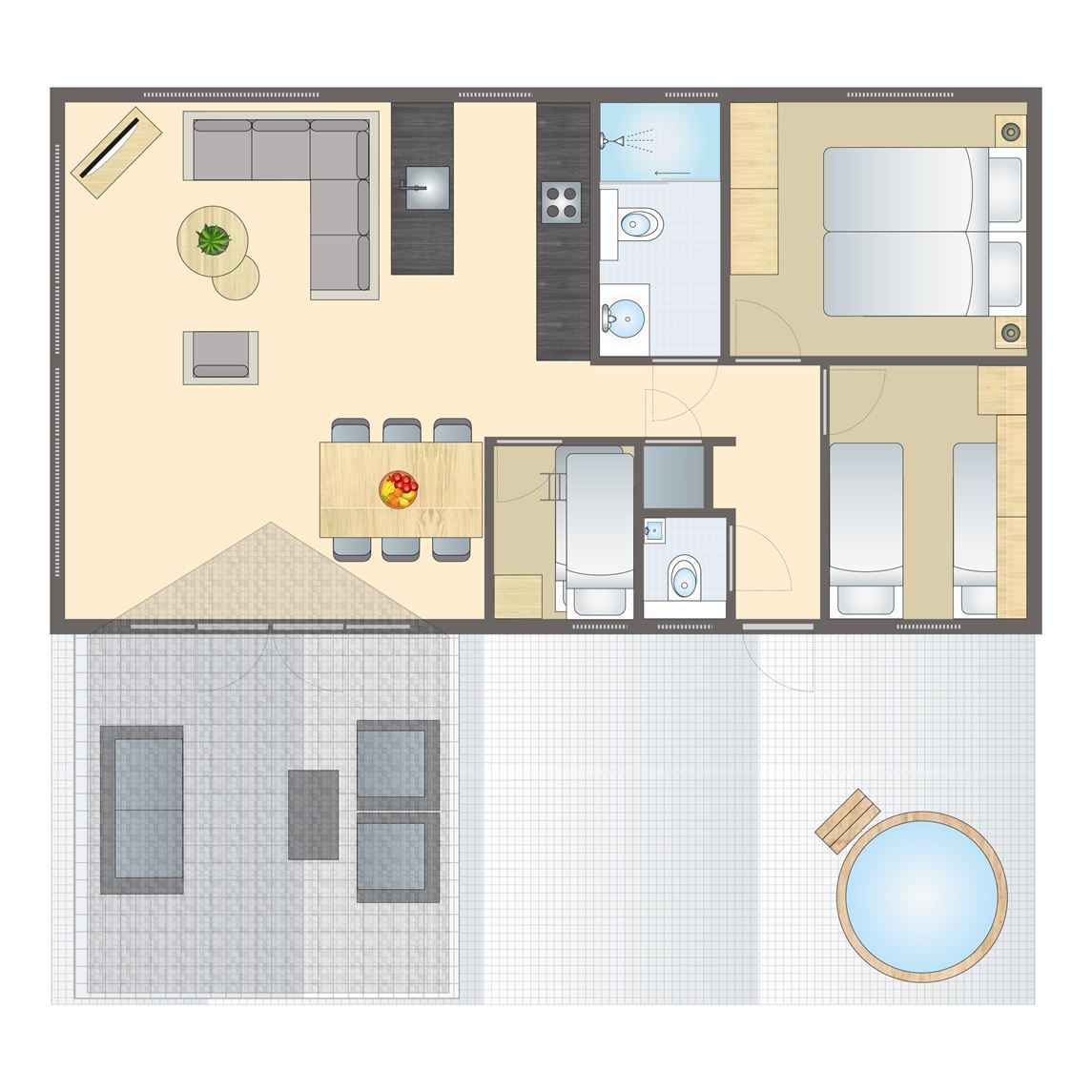 Verblijf 5707133 - Bungalow Utrechtse Heuvelrug - 6-persoons Cottage Hottub | 6BE1