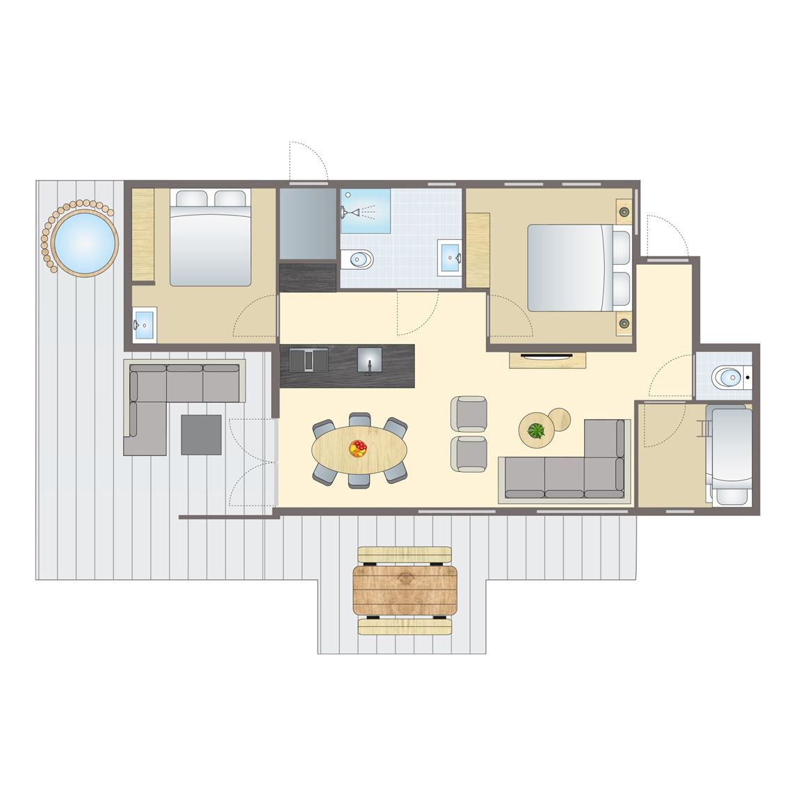 Unterkunft 5707153 - Bungalow Utrechtse Heuvelrug - 6 persoons Hottub Lodge | 6B2