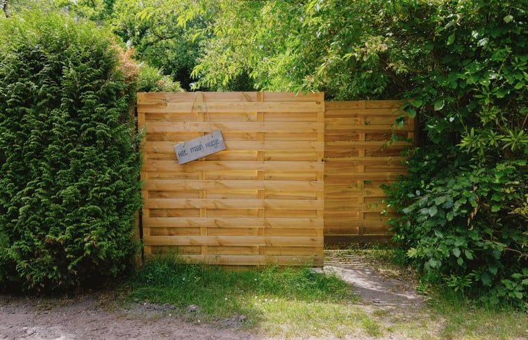 Groene tuin rondom Huisje in Maarn, vakantieaccommodatie Utrechtse Heuvelrug.
