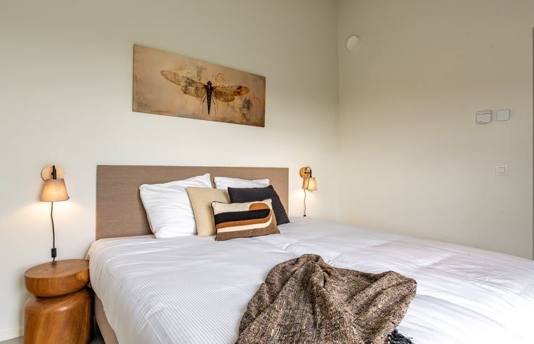 Spacious bedroom in Holiday home in Wissenkerke, Noord-Beveland, Zeeland with open closet.