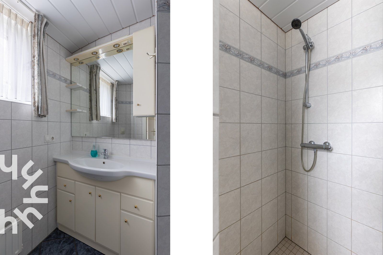 Badezimmer des Ferienhauses ZE1121 in Kamperland, Zeeland mit modernen Annehmlichkeiten.