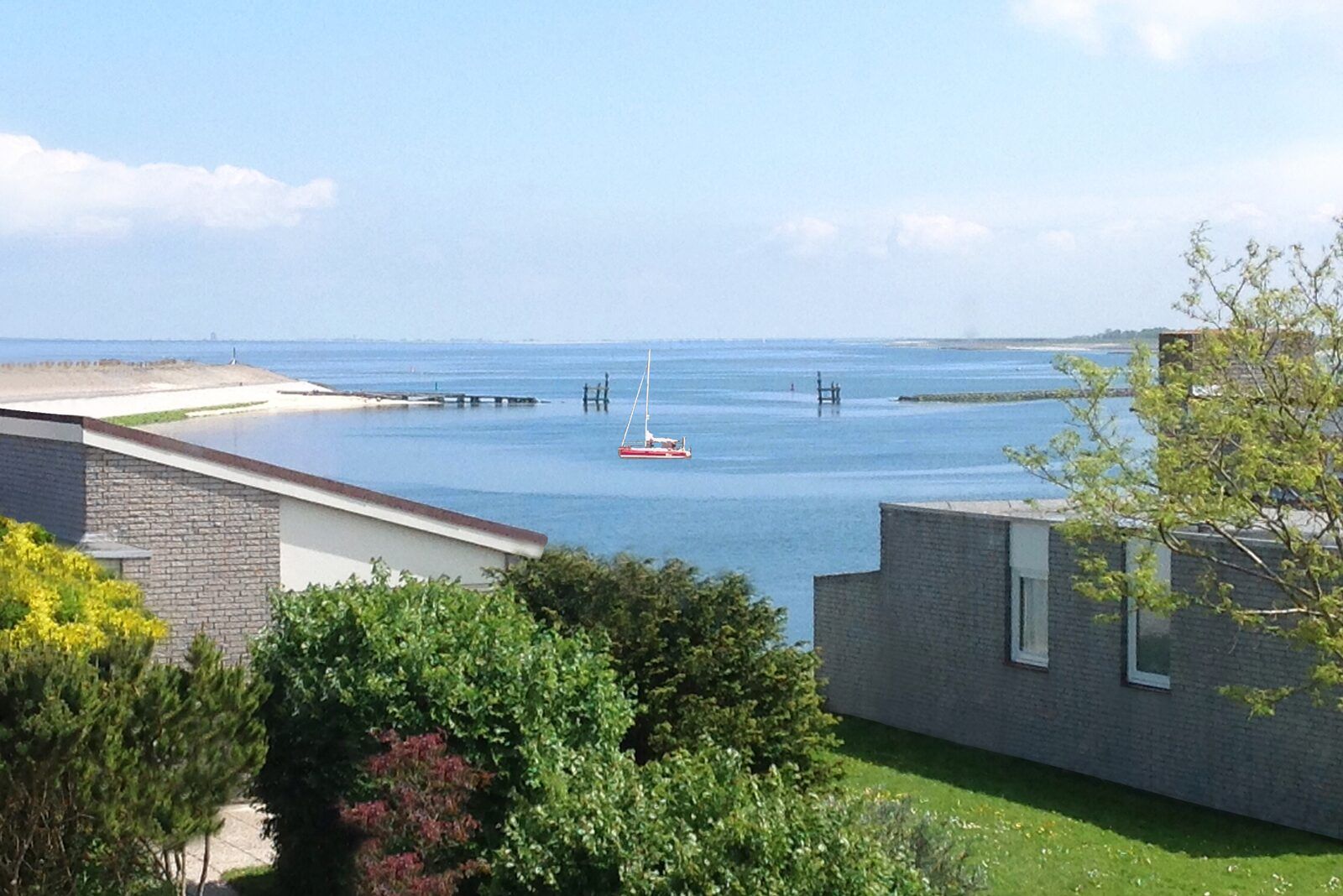 Sea view from Ostrea 16 vacation home, Roompot Beach Resort, Kamperland, Zeeland.
