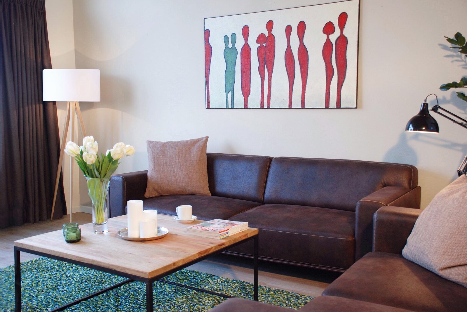 Stylish living room in Ostrea 16 vacation home, Roompot Beach Resort, Kamperland, Zeeland.