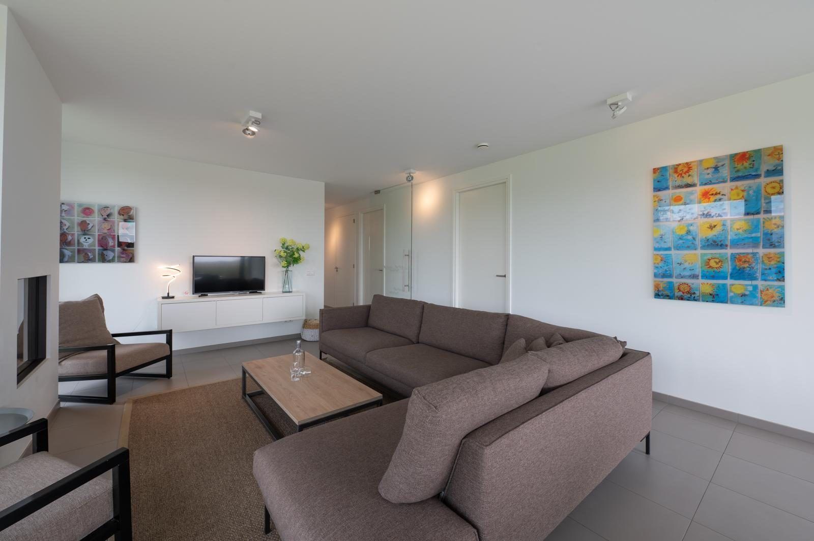 Modern living room in Waterline 04, De Groote Duynen, Kamperland.