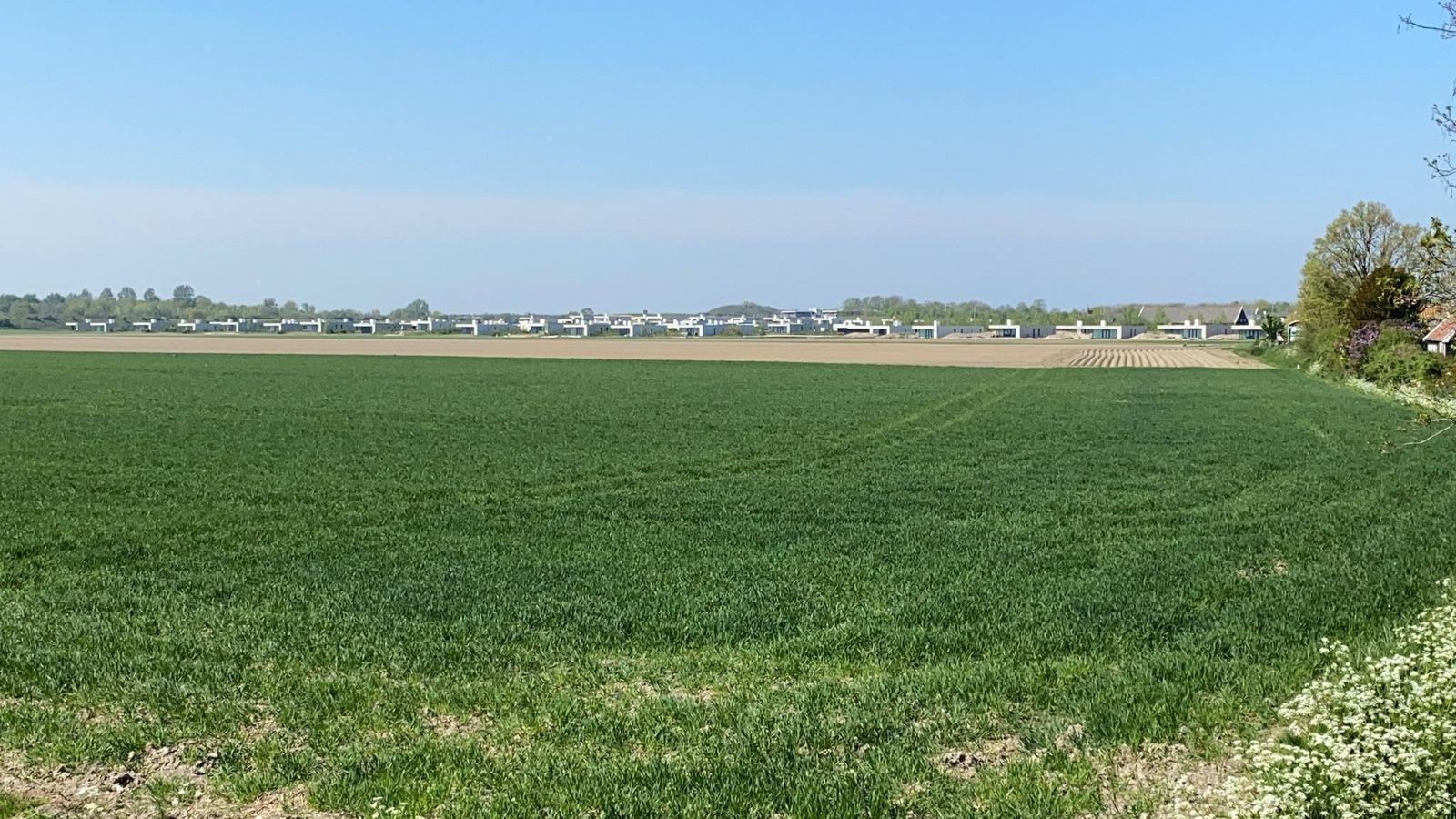 Blick ueber die Felder bei VZ184 Ferienhaus Kamperland, Zeeland.