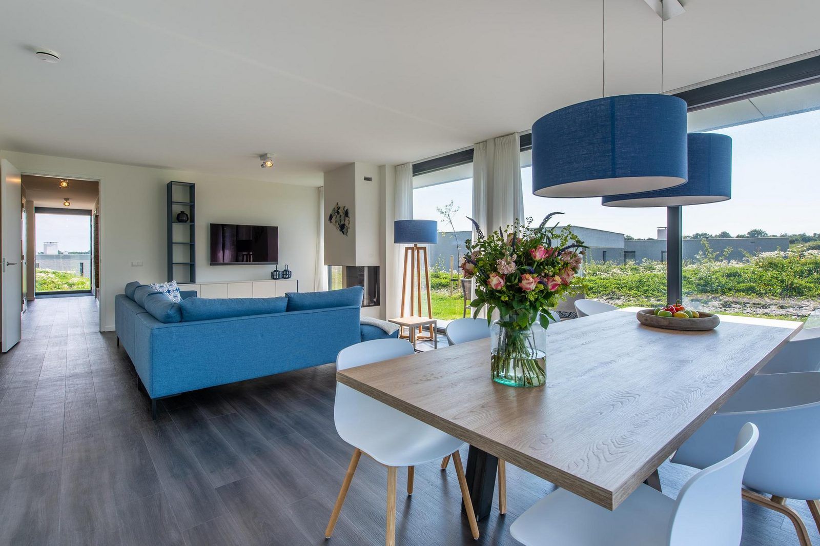 Dekorative Wandgestaltung in Duinvallei 09, Ferienhaus in De Groote Duynen, Kamperland, mit Fischmotiv.