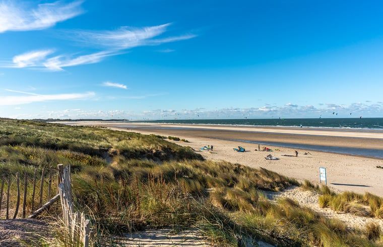 Vast beach near vacation home in Kamperland, perfect for a day out in North Beveland, Zeeland.