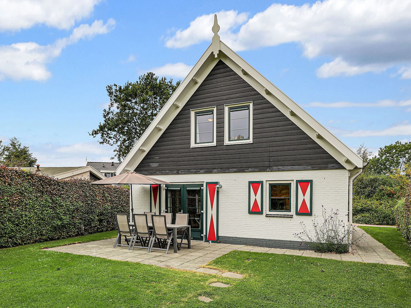 Grundriss des Erdgeschosses des Resort Haamstede 6-Personen-Bungalow 6D, Burgh-Haamstede.