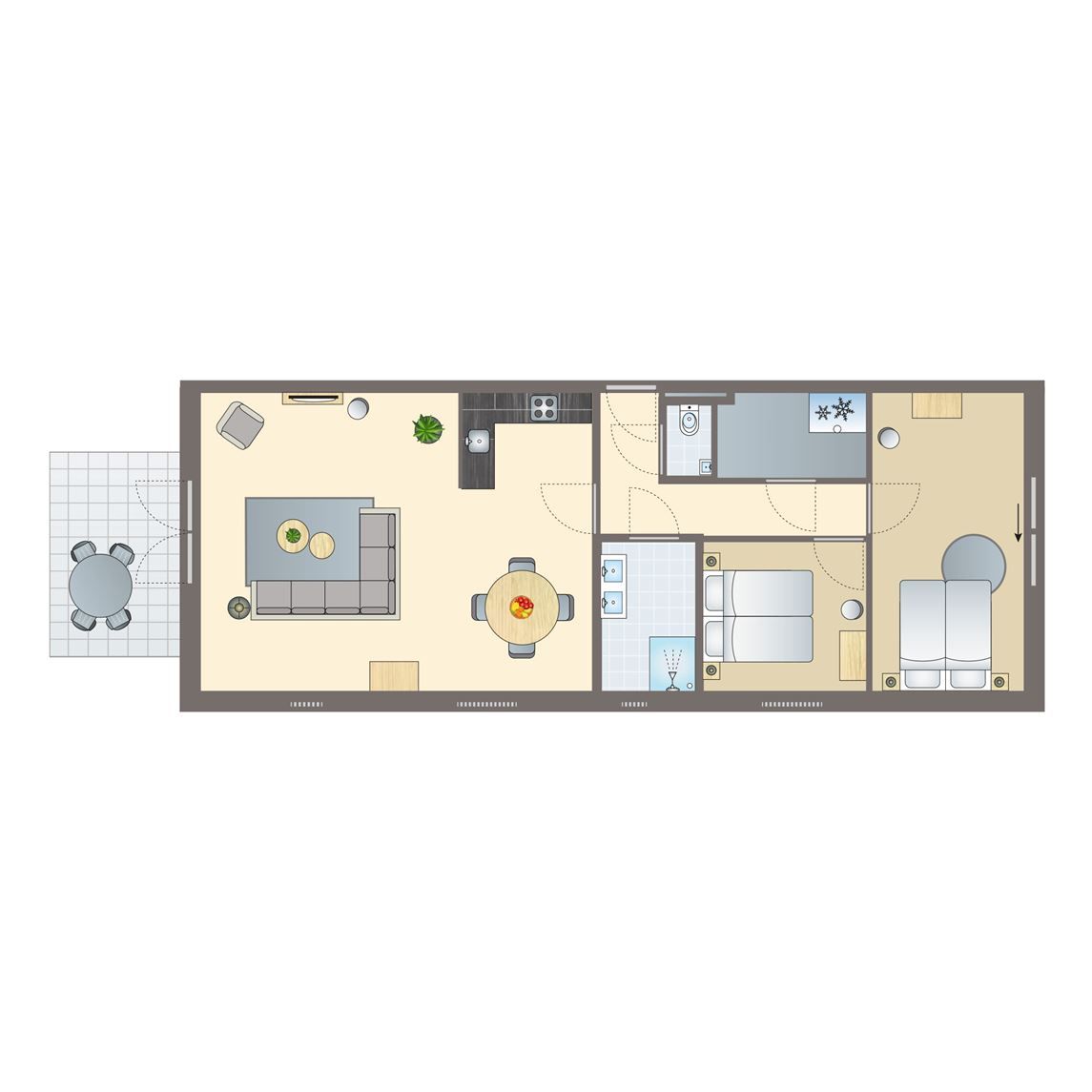 Guest house 600486 - Bungalow Schouwen-Duiveland - Résidence 't Hof van Haamstede | 4-persoons Heerenhuisappar