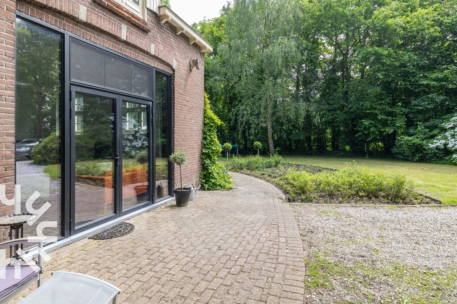 Aerial photo of vacation home ZE1302 in Koudekerke, Walcheren, located in green surroundings in Zeeland.