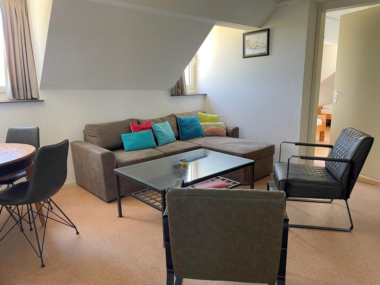 Cozy living room in VZ034 Apartment Koudekerke, vacation home in Koudekerke, Walcheren, with comfortable seating.