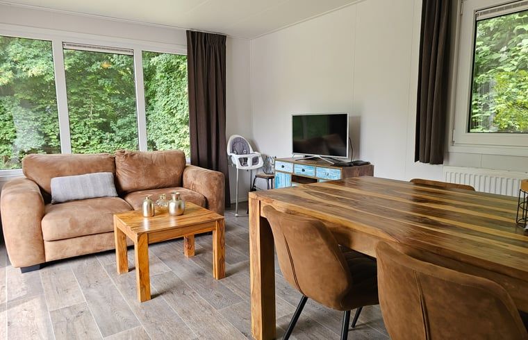 Ruime woonkamer van Huisje in Oostkapelle, Walcheren, met moderne inrichting.