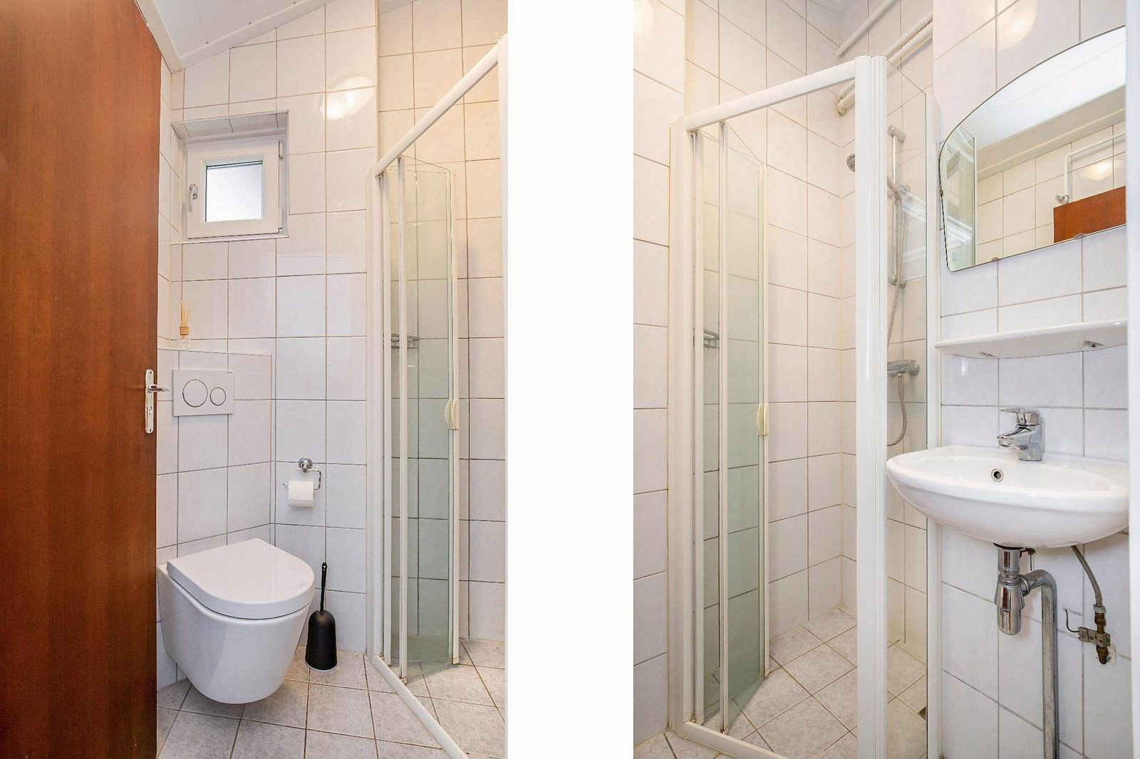 Badezimmer in VZ2420 Ferienbungalow Oostkapelle mit Dusche und Toilette